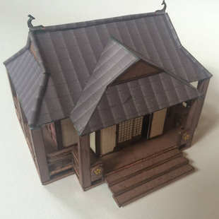 古代房屋老房子建筑3d立体纸模型DIY手工制作儿童益智折纸玩具