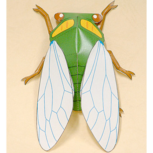 仿真昆虫知了 蝉 3d立体纸模型diy手工制作儿童折纸益智玩具