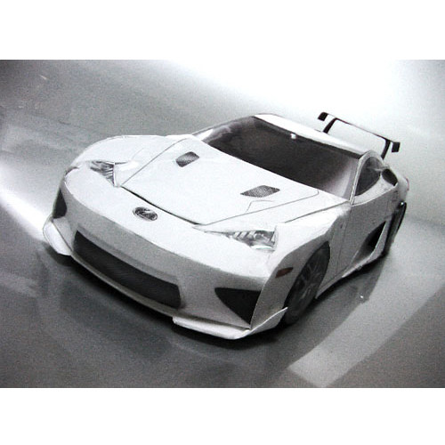 lexus雷克萨斯lfa跑车3d立体纸模型diy手工制作儿童益智折纸玩具