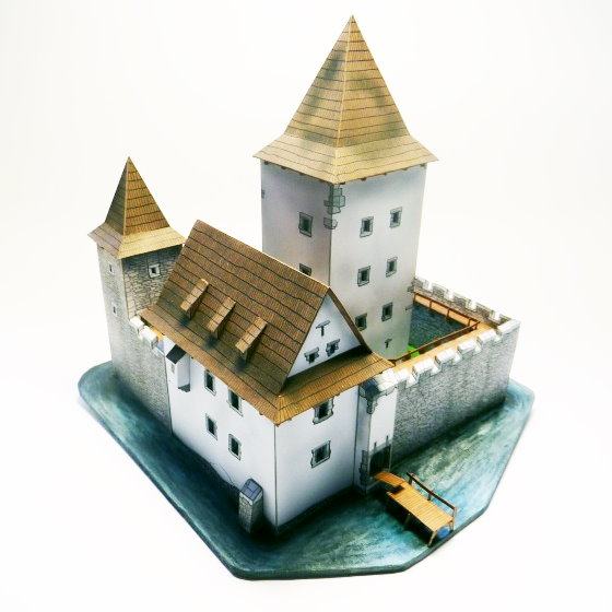 小城堡要塞场景建筑3d立体纸模型diy手工制作儿童益智折纸玩具