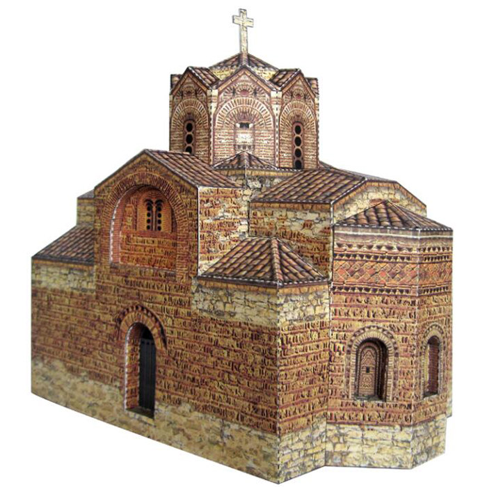 复古石头房子场景建筑立体3d纸模型diy手工制作儿童益智折纸玩具