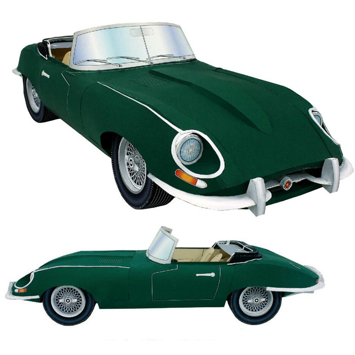 仿真小汽车捷豹小轿车3d立体纸模型diy手工制作儿童折纸益智玩具