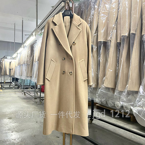 101801Madame山羊毛绒呢大衣女装绵羊毛max家入原开版秋冬长外套