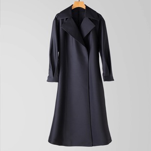 丝羊毛手工敲边系带风衣外套 鼎牛战袍意大利PIA Highline系列