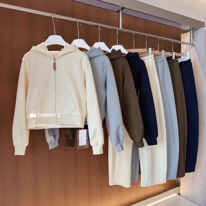 双腰头弯刀格纹阔腿休闲裤