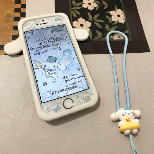 苹果5S屏幕保护膜适用iPhone7Plus手机壳4s可爱卡通SE2高清透明SE3钢化彩色膜
