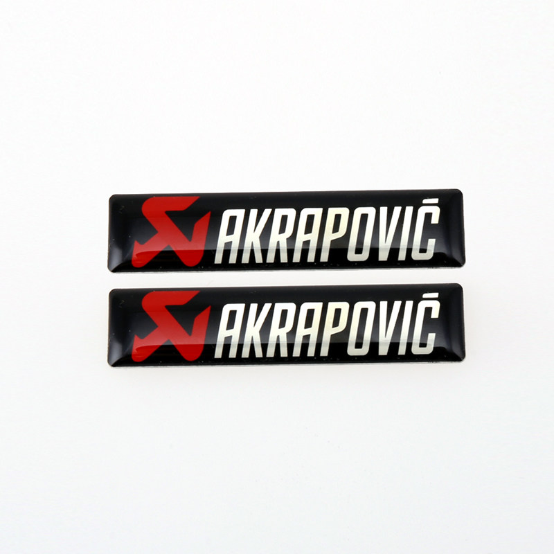 akrapovic天蝎改装车贴汽车随意贴铝合金滴胶立体金属车标标志
