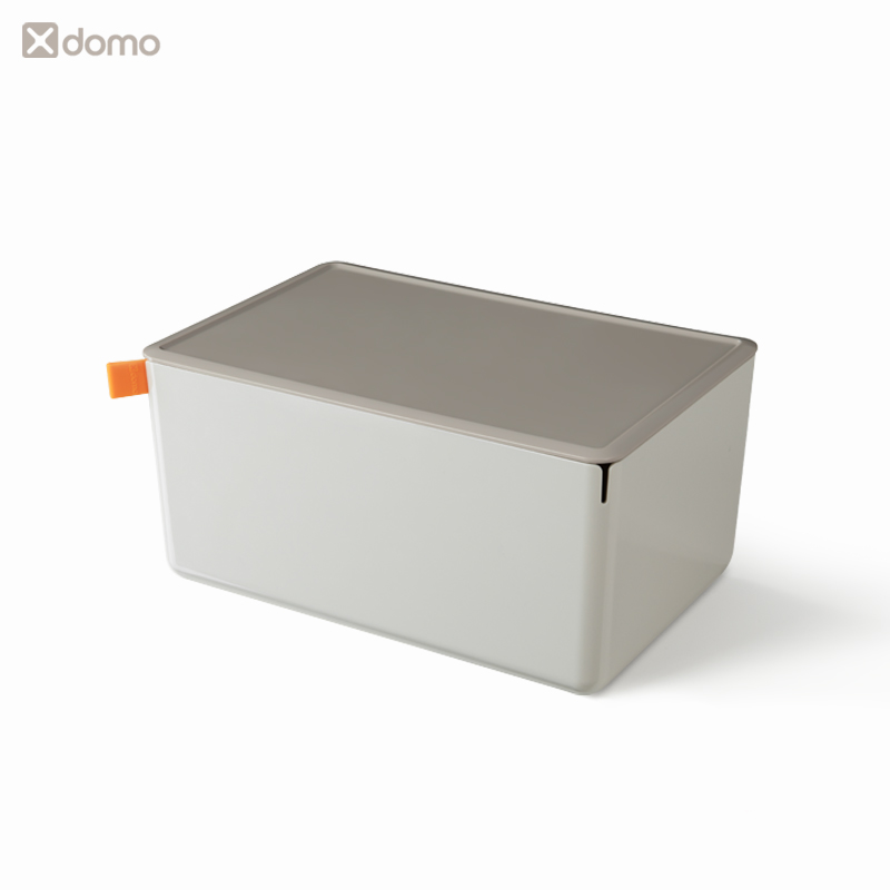 得力XDM14收纳盒(浅灰)(盒)桌面整理化妆首饰学生宿舍简约