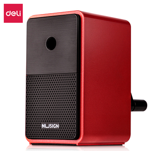 得力纽赛NS077自动进笔削笔机手摇卷笔刀手动转笔刀铅笔削笔器