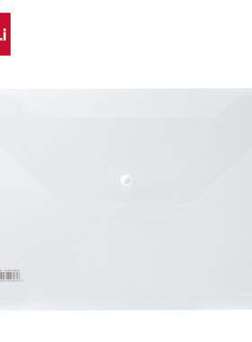 【10个装】得力5501ES_A4经济型文件袋(透明)大容量pp材质按扣