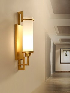 新中式壁灯楼梯间智能雷达人体感应灯家用网红走廊玄关过道声控灯