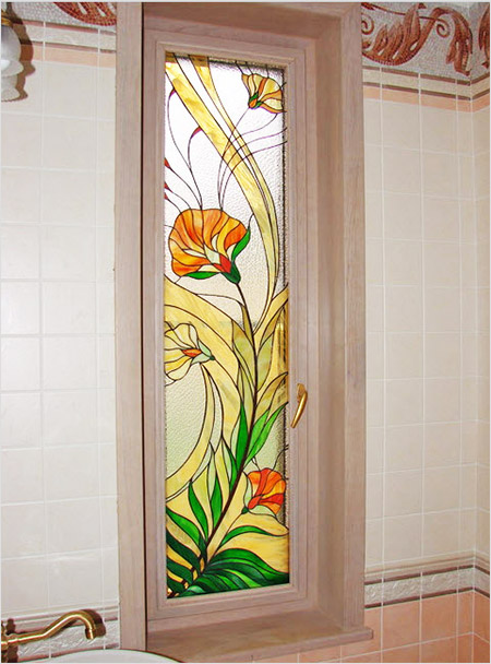 整片钢化雕刻工艺蒂凡尼艺术玻璃