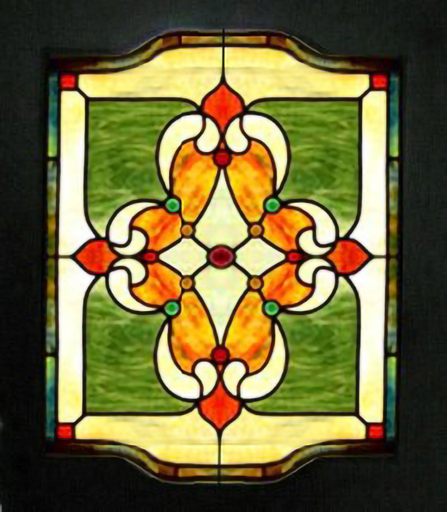 新款隔断玄关屏风窗吊顶门芯欧式帝凡尼艺术玻璃蒂凡尼透光绿小块