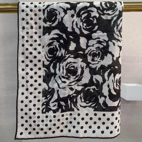 【琳琳粉丝专享】巴黎夜色100%绵羊毛花边卷边围巾