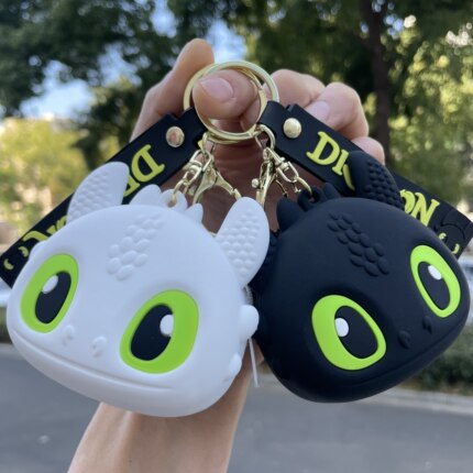卡通小钱包钥匙扣可爱硅胶零钱包耳机收纳包儿童书包挂件小礼品