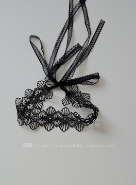 蕾丝花朵系带项圈颈带脖子锁骨饰品新款choker甜美性感项链配饰女