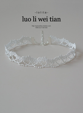 甜妹子～蕾丝花朵镂空项圈女短款锁骨颈链新款推荐choker脖颈环