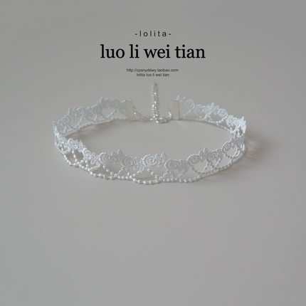 甜妹子～蕾丝花朵镂空项圈女短款锁骨颈链新款推荐choker脖颈环
