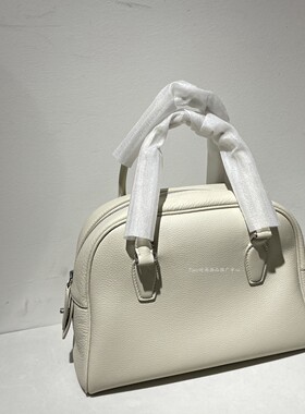 头层进口牛皮自然摔纹仿鹿皮纹保龄球包