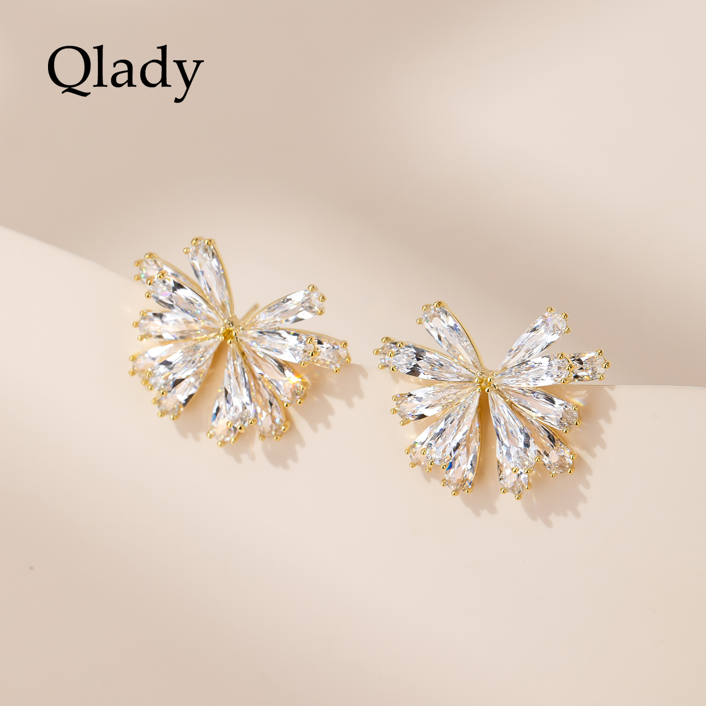 爆闪烟花银针耳钉耳饰漂亮