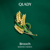 麦穗领针胸花胸针高档女设计感小众2025年新款 西装 大衣别针配饰女