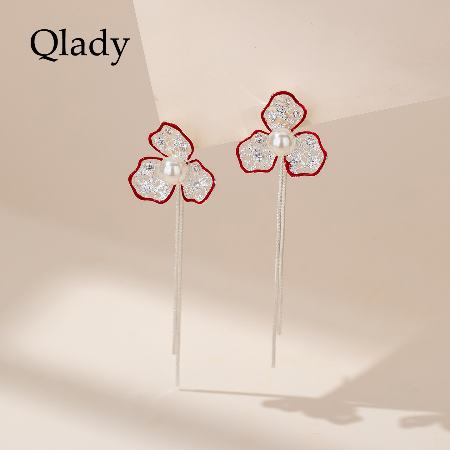 【新品】流苏红色耳环金色耳饰女独特耳钉2025新款爆款高级感耳坠