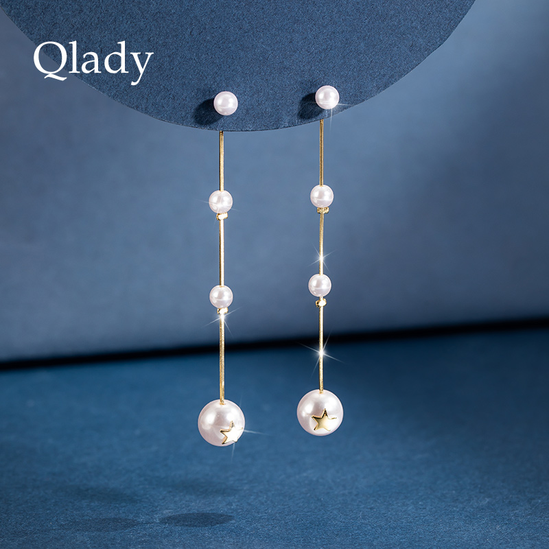 长款流苏耳坠珍珠耳饰轻奢小众