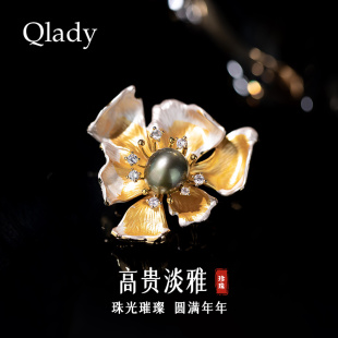 女款 气质天然淡水珍珠别针固定衣服胸针高端精致时尚 丝巾扣防走光