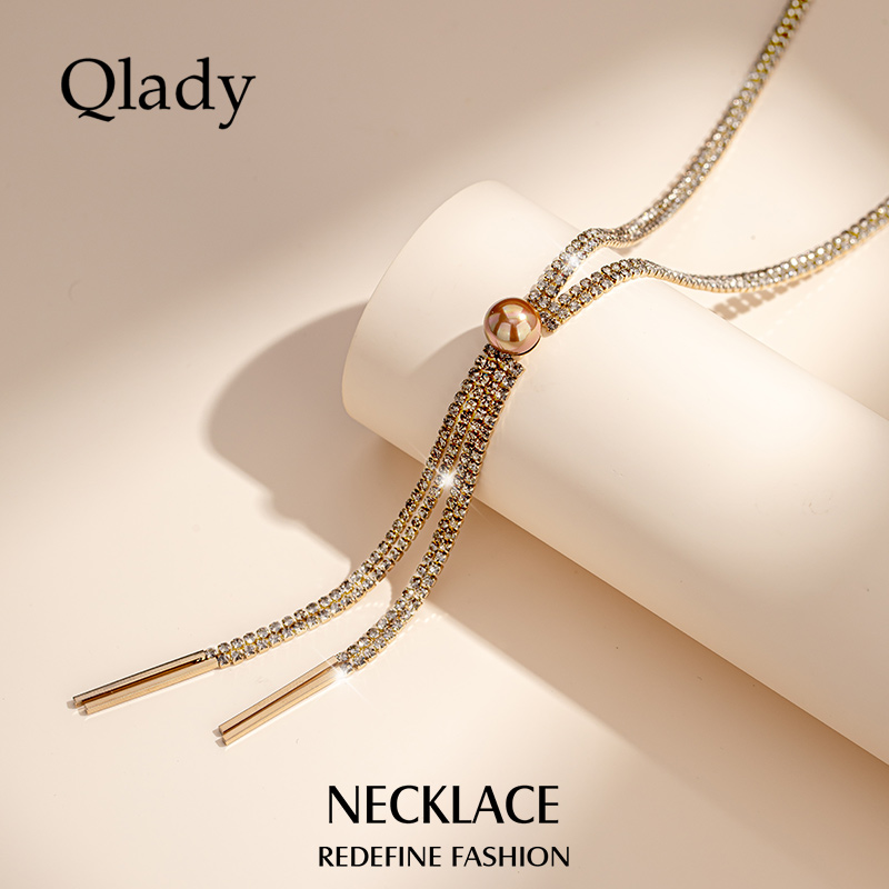 流苏装饰项链毛衣链女高端大气