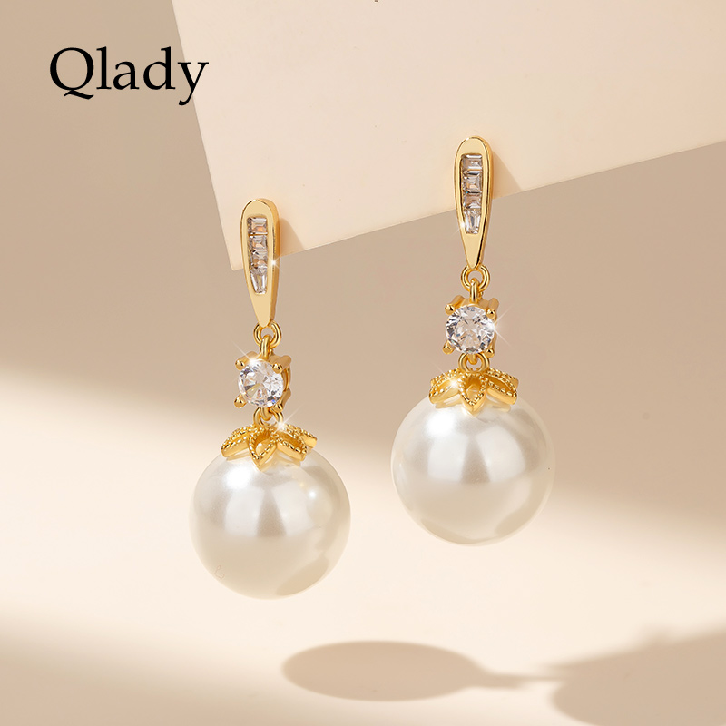 独特适合圆脸的珍珠耳饰女纯银耳环2025新款爆款高级感轻奢耳坠