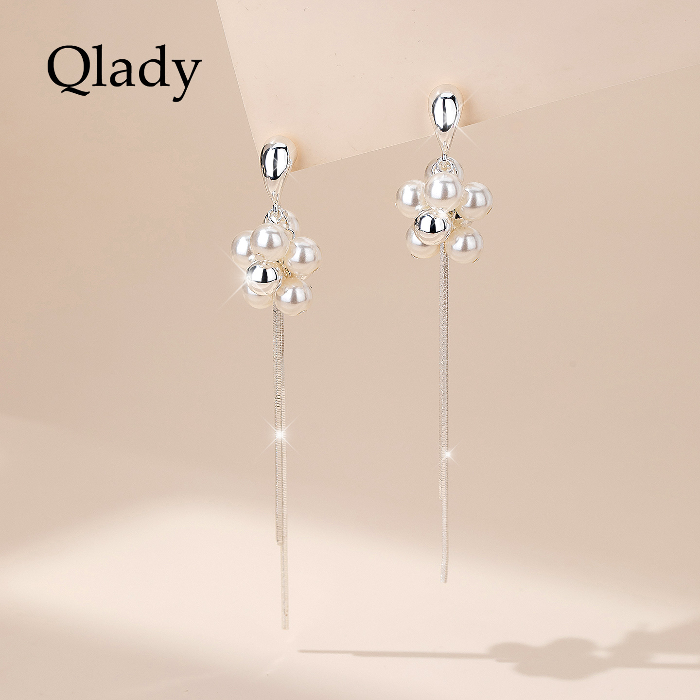 【新品】流苏耳坠秋冬珍珠耳饰女士银耳环2025新爆款高级感首饰