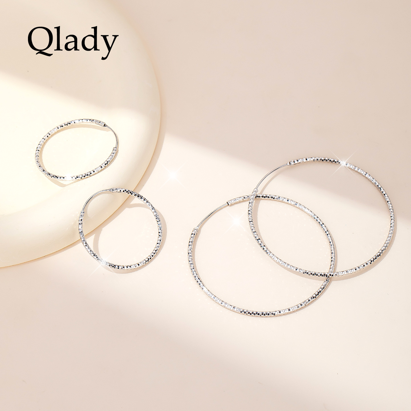 素圈耳圈纯银耳环小众新款