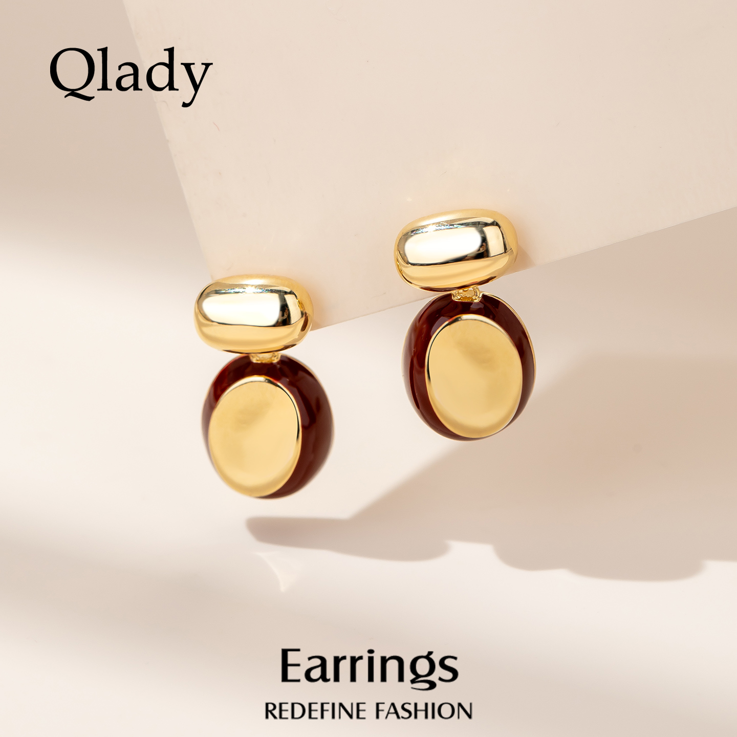 【新品】水滴豆豆红金色耳饰女银耳钉耳环2025新款爆款高级感耳坠