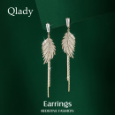 高级感轻奢银耳钉纯银 爆款 气质耳饰女长耳坠长款 流苏耳环2025新款