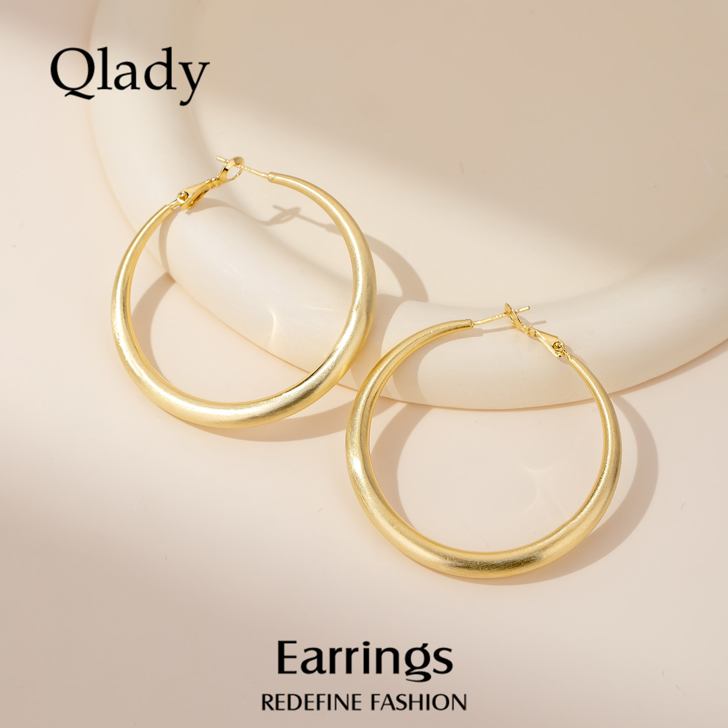 夸张金色银针耳饰女拉丝素圈耳环2025新款爆款高级感耳圈耳坠耳扣,饰品/流行首饰/时尚饰品新,耳环,淘宝优惠券,粉丝福利购,淘宝优惠卷