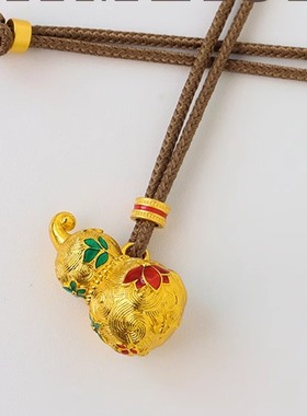 新款时尚精致滴油花朵葫芦项链高级感气质百搭复古轻奢长款毛衣