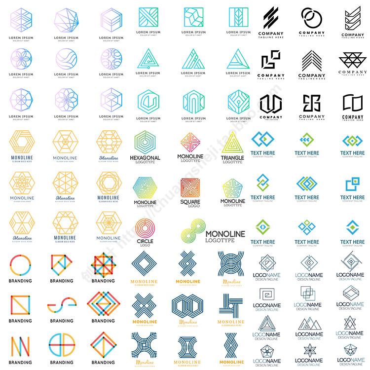 几何图形标志 创意个性简约变形LOGO图标 AI格式矢量设计素材