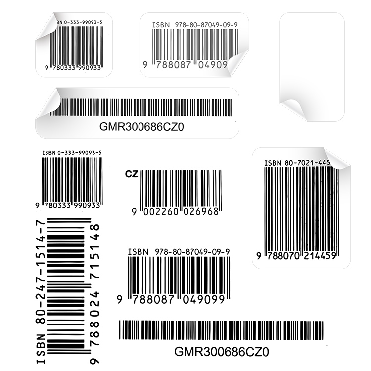 多款条形码标贴 长条形状 条码 标签 AI格式矢量设计素材