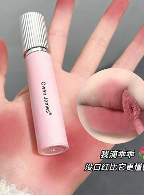 Owen james小粉锻唇釉哑光雾面丝绒不易掉色低饱和口红唇釉批发女
