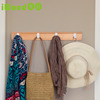 solid wood originality Entrance wall Wall hanging Clothes hook bedroom Metal Hooks Row hook Free punch Coat Shelf