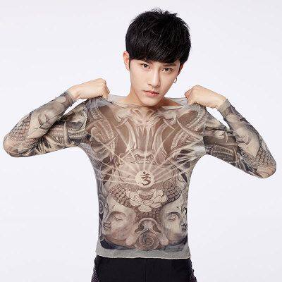 纹身衣服男夏社会紧身印花T恤 情侣3D刺青关公背心女长袖花臂龙潮在类目 男装, T恤中 - 来自Buy2taobao.com提供专业的淘宝代购服务