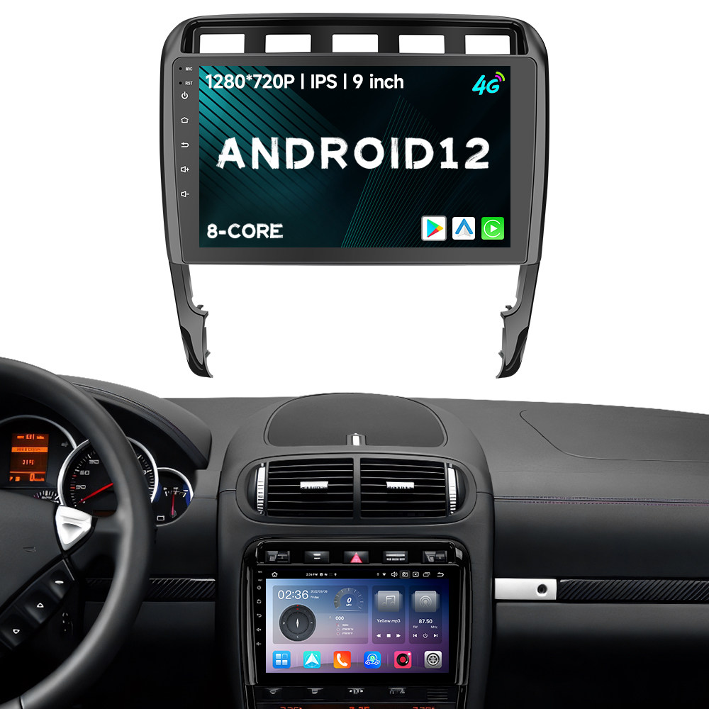 适用于02-10款保时捷卡宴安卓导航一体机9英寸内置DSP无线Carplay