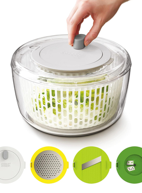 英国Joseph厨房蔬菜脱水器沥水篮多功能切片擦丝沙拉碗清洗盆切菜