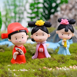 文武状元郎公仔金榜题名娃娃格格公主饰品生日烘焙蛋糕装扮摆插件