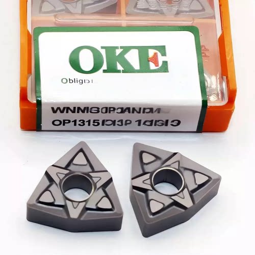 株洲OKE桃形不锈钢数控车刀片WNMG080408/080412-MF OP1315 正品