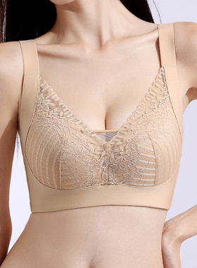 95D无磁无痕粉底液文胸罩不透隐形肉色肤色大码胖MM全罩杯内衣女