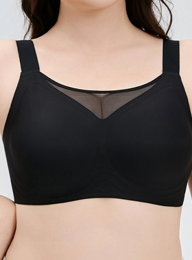 女加大码加肥300斤无痕聚拢95D全罩杯内衣提拉胖mm薄款抹胸文胸罩