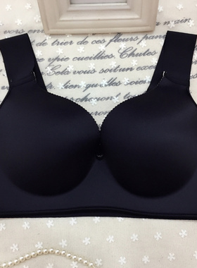 无痕胖mm薄款收副乳大胸显小文胸全包裹无钢圈95EF全罩杯大码内衣