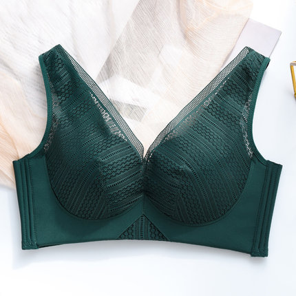 胖MM全罩杯95C100D大胸显小内衣女薄文胸加肥大码收副乳聚拢胸罩