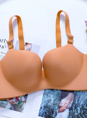 一片式大码胖mm75C95B薄厚款无钢内衣防下垂聚拢舒适无痕运动文胸